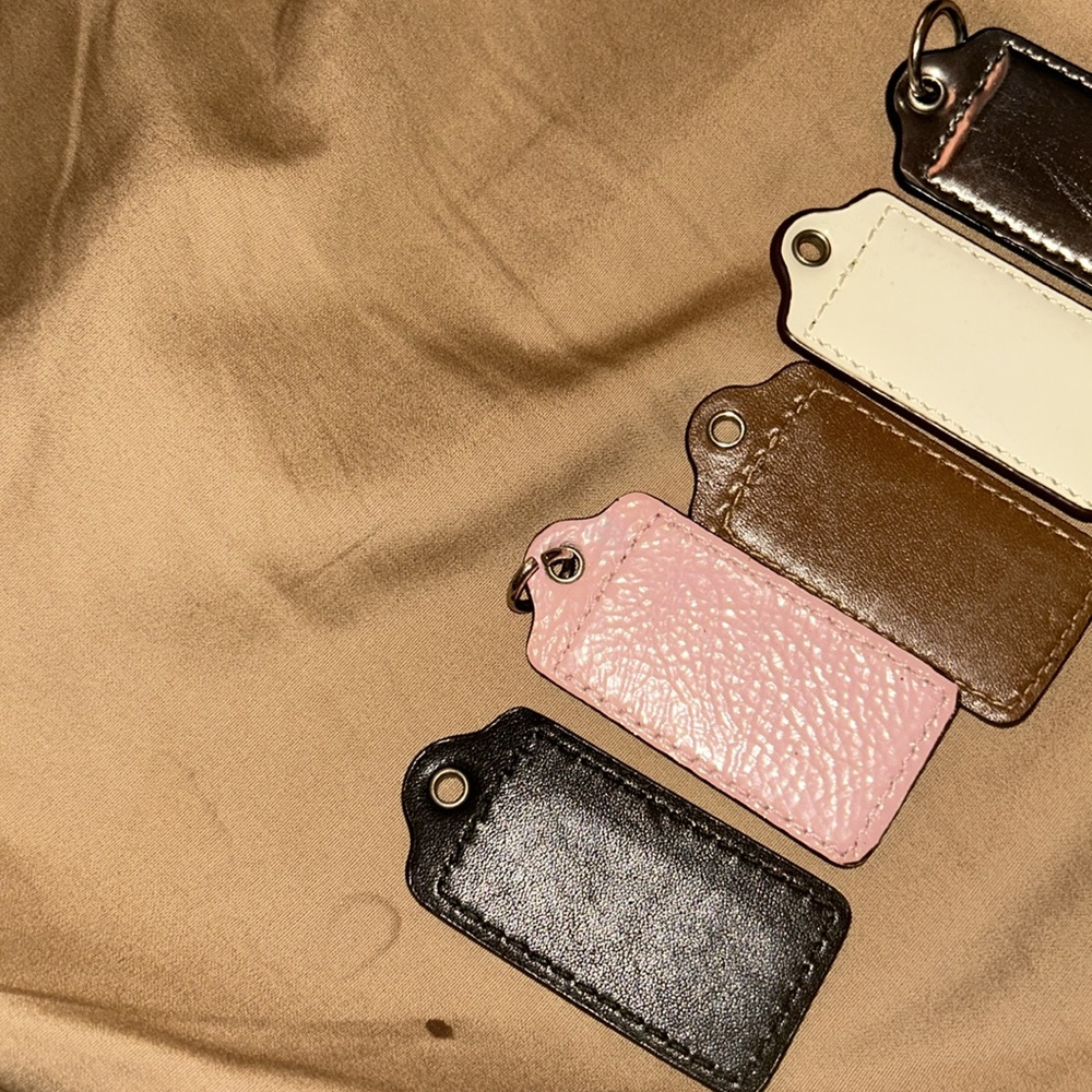 5/-2in inch Coach leather tags bundled🥰 - Picture 2 of 2
